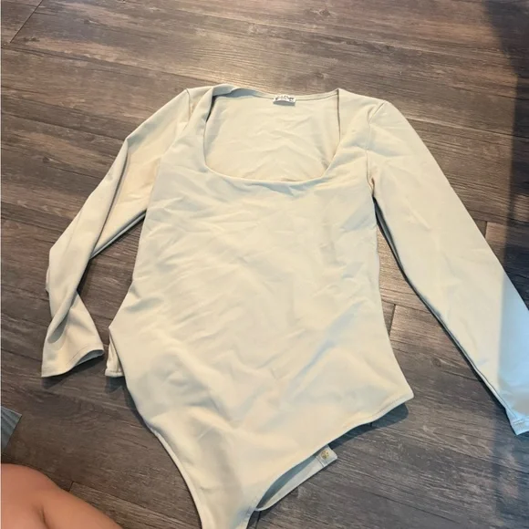 Free People Truth of Square Bodysuit Beige Size S - Picture 2 of 3